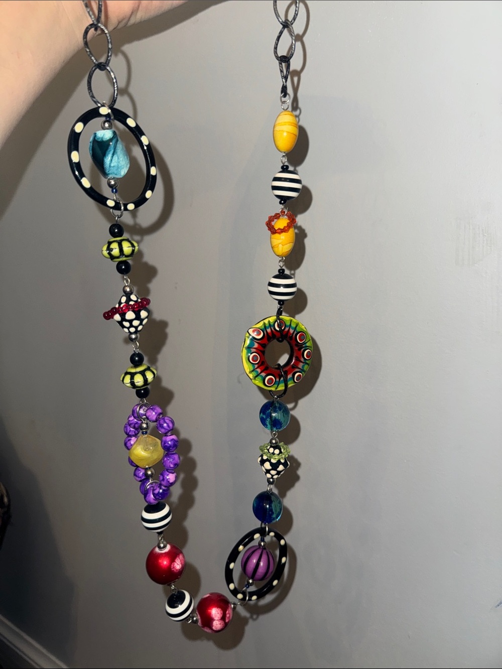 Treska Mardi Gras Colorful Mixed-Bead Statement Necklace - Multicolor